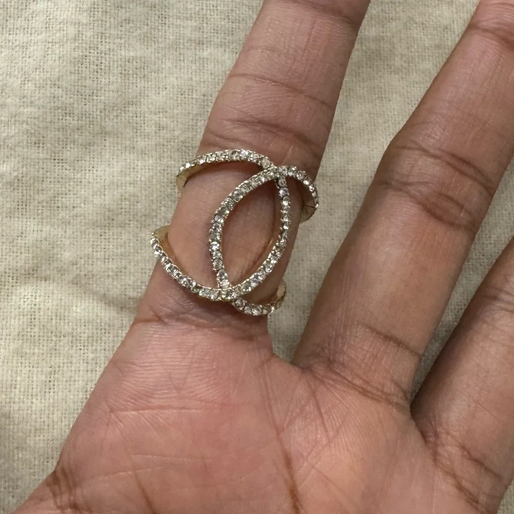 Silver and Gold Geometric Ring